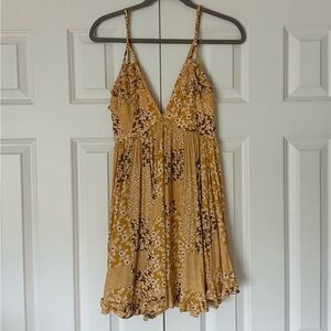 Angel Biba Mustard Floral Dress
